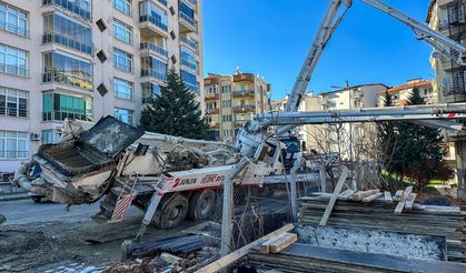 Uşak'ta beton pompasının altında kalan işçi öldü