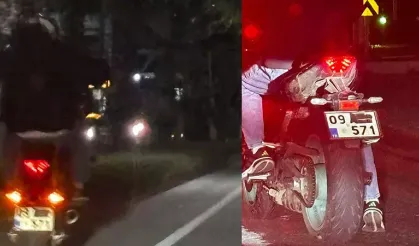 Plakasını gizleyen motosiklet sürücüsüne ceza yağdı
