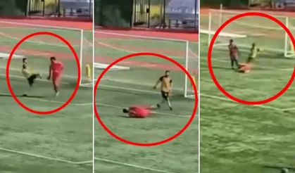 Rakibinin kafasına tekme atan futbolcu tutuklandı!