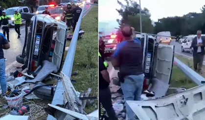 Otomobil ikiye bölündü: Yaralılar var!