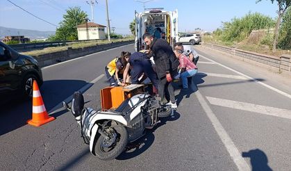 Nazilli'de devrilen motosikletteki 2 kişi yaralandı