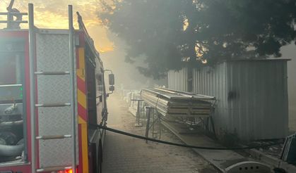 Ot yangınında alevler sanayi sitesi ve evlere ulaşmadan söndürüldü