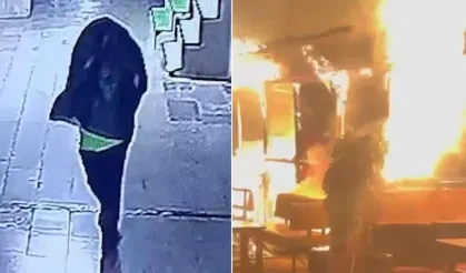 Başına çöp poşeti geçirip yangın çıkardı: Kameralara yakalandı