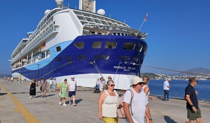 Bodrum'a kruvaziyerle 1813 turist geldi