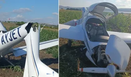 Çatalca'da eğitim uçağı kaza kırıma uğradı!