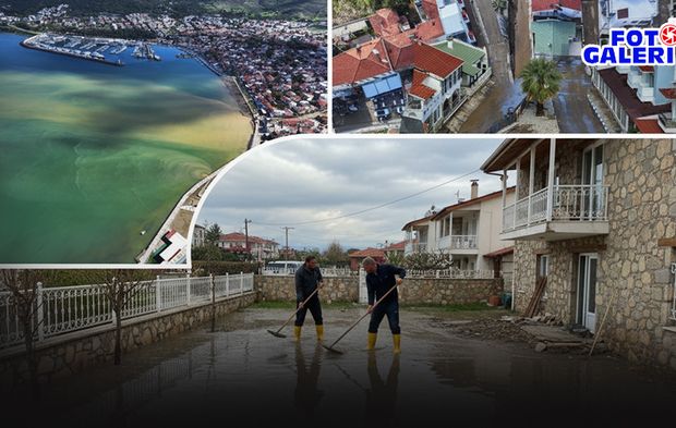 Bir günde bu hale geldi: Foça’da yağmur kabusu!
