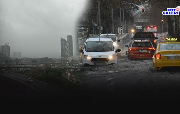 İzmir'i fırtına ve sağanak vurdu... Hayat durma noktasına geldi!