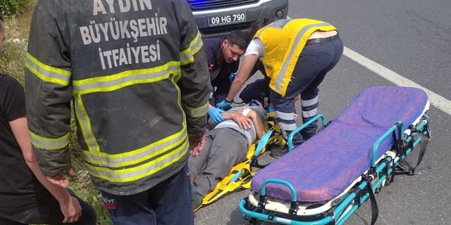 Aydın'da şarampole devrilen otomobilin sürücüsü yaralandı
