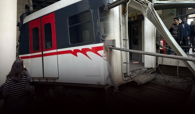 İzmir'de metro kazası! Raydan çıktı, duvara çarptı