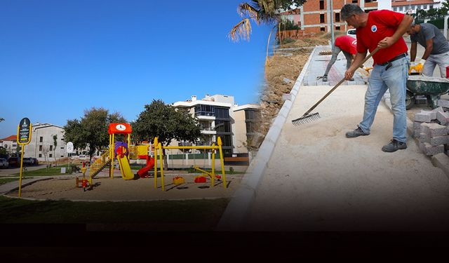 Menderes Belediyesi çalışmaya devam ediyor... Altıntepe yeni parkına kavuştu