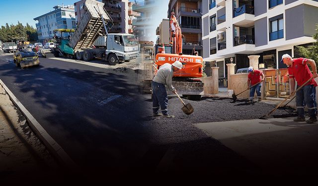 Gaziemir’in yollarında yoğun çalışma... 141 bin 500 metrekare kilit parke döşendi