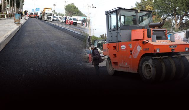 Menderes’te büyük asfalt çalışması... Meydan Projesi'nin ikinci etabı başladı