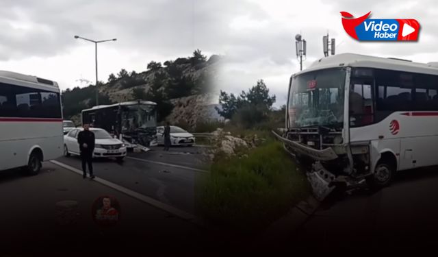 İzmir'de Belediye otobüsü ve yolcu servisi birbirine girdi... Çok sayıda yaralı var!