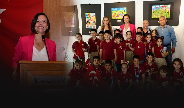 Başkan Kınay çocuklara ödüllerini verdi... Yazmaktan ve çizmekten asla vazgeçmeyin