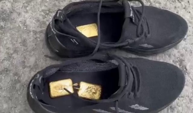 Ayakkabıdan kaçak külçe altın çıktı... Değeri 3,5 milyon lira