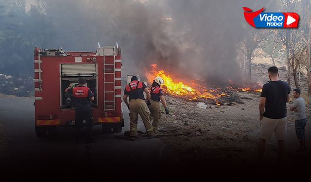 Konak'ta ormanlık alan bir anda alev aldı... İzmir İtfaiyesi'nden 20 dakikada müdahale!