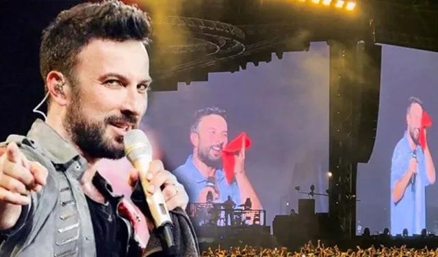 Tarkan, terini sildiği havluyu hayranlarına attı