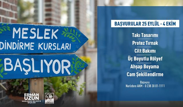 Narlıdere'de meslek edindirme kursları başlıyor