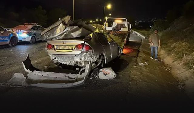 Takla atan otomobilin camından fırladı... Genç adam feci şekilde can verdi!