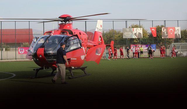 İzmir'deki amatör futbol ligi maçına "hava ambulansı" arası