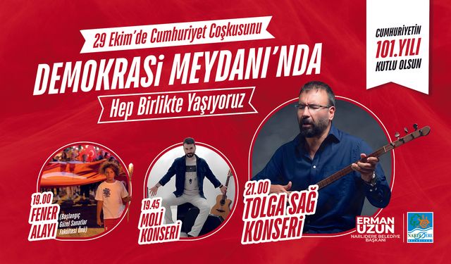 Narlıdere'de Cumhuriyet'in 101'nci yaşı dolu dolu kutlanacak!