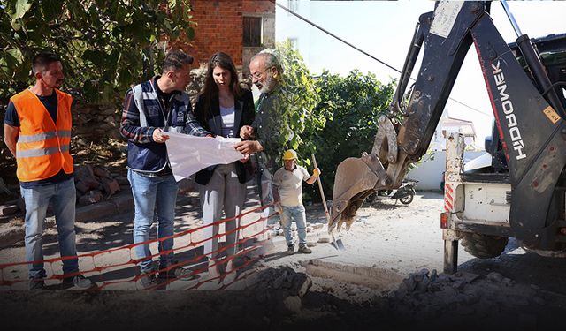 Çeşme'de tarihi gün! Doğal gaz çalışmalarında ilk kazma vuruldu