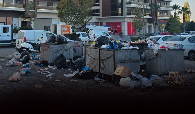 Bayraklı'da grev ilçeyi vurdu... Çöp kent!