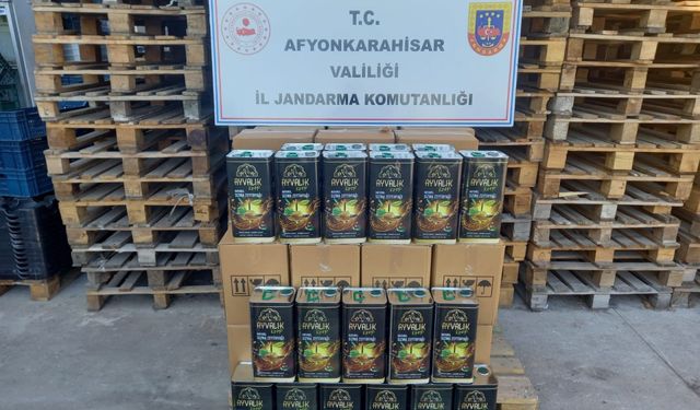 Afyonkarahisar'da 680 litre kaçak zeytinyağı ele geçirildi