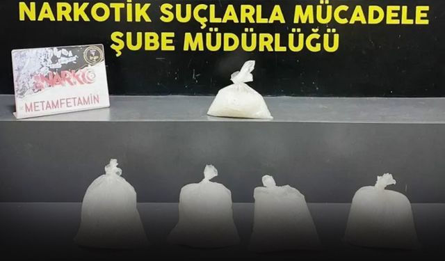 Polisin gözünden kaçmadı! Araçtan 4,5 kilo metamfetamin çıktı