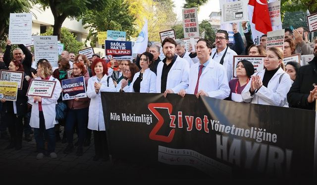 İzmir'de aile hekimleri grevde! "Hukuka aykırı yönetmelik olmaz"