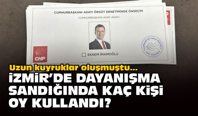 Uzun kuyruklar oluşmuştu... İzmir’de dayanışma sandığında kaç kişi oy kullandı?