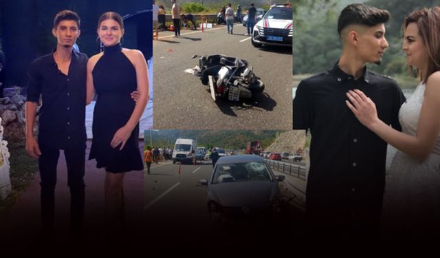 Yeni evli çiftin kahreden sonu... Motosikletleri canlarından etti!