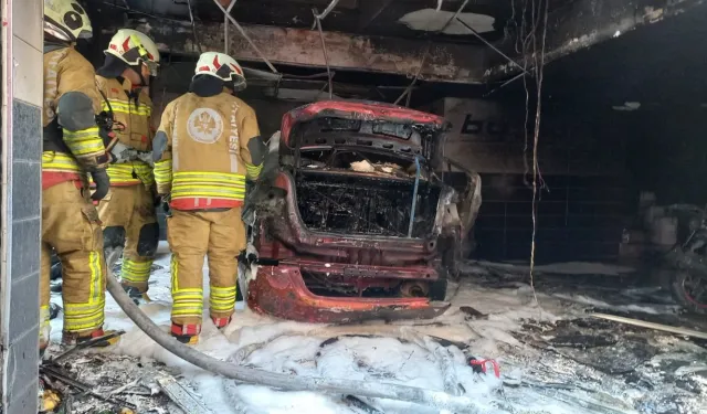 Manisa'da oto yıkamacıda çıkan yangında 1 kişi yaralandı