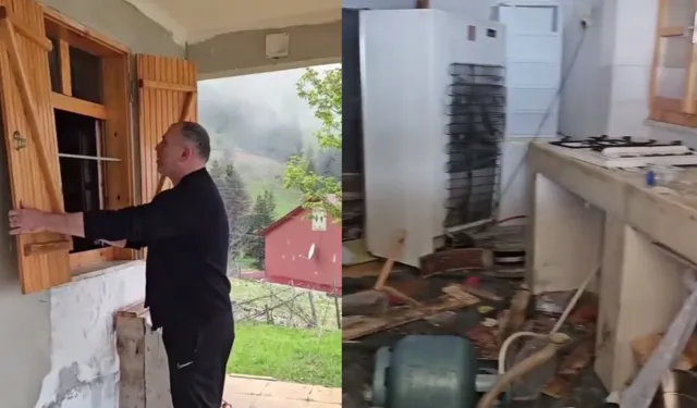 Aç kalan ayılar, belediye başkanının evine girdi