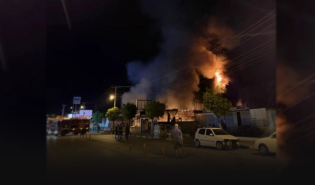 Bodrum'da iş yerinde çıkan yangın söndürüldü