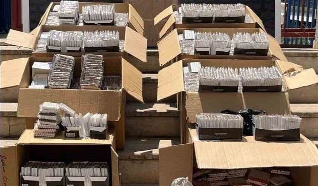 Salihli'de 58 bin 860 makaron ele geçirildi