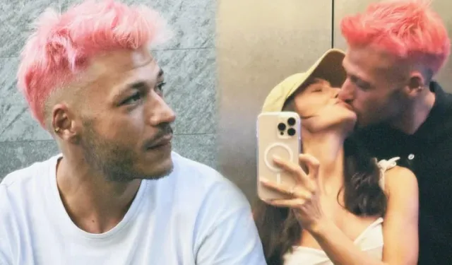 Ünlü oyuncu makineyi eline aldı sevgilisinin pembe saçlarını kesti