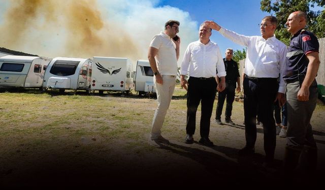 Başkan Tugay, yangın bölgesinde: Havadan söndürme kapasitemizin artması lazım!