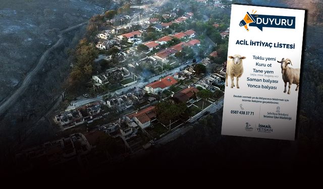 Seferihisar’da otluk alanların neredeyse tamamı yandı: Belediyeden destek çağrısı!