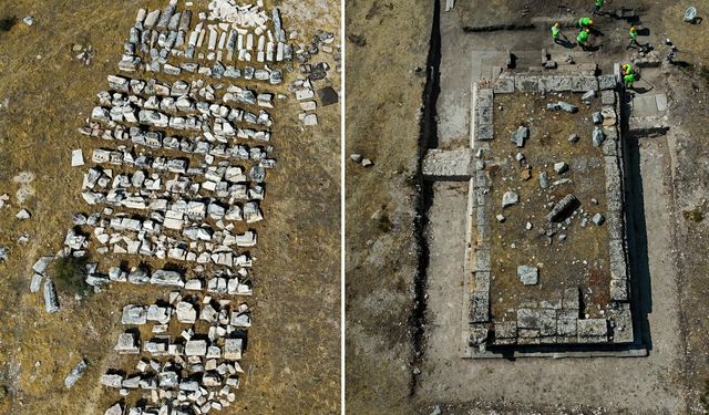 Blaundos Antik Kenti'nde Kuzey Tapınağı gün yüzüne çıkıyor