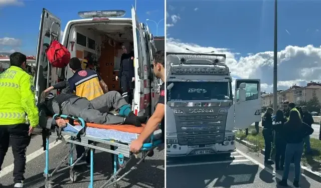 Kütahya'da TIR'ın çarptığı yaya ağır yaralandı
