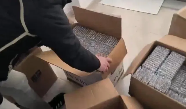 Uşak'ta 316 bin 760 makaron ele geçirildi