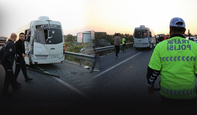 Tarım işçilerini taşıyan minibüse kamyon çarptı: 1 ölü!