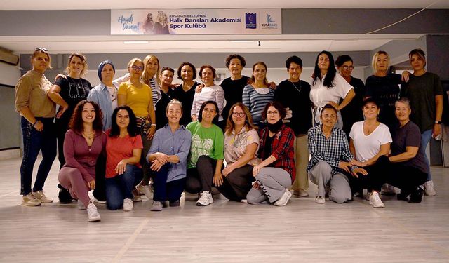 Kuşadası'nda ücretsiz halk dansları kurslarına yoğun ilgi