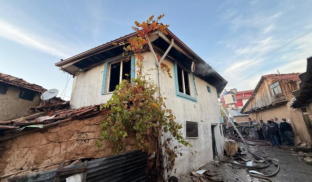 Kütahya'da yangın paniği... İki ev ve ahır kül oldu!
