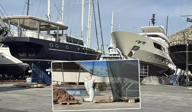 Bodrum'da yat bakımında yoğun sezon: Tersaneler doldu