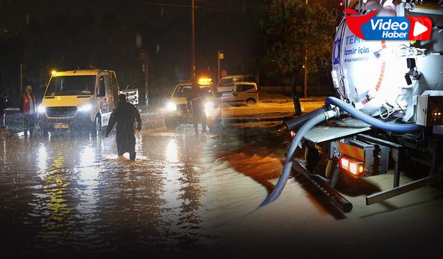 Çeşme'yi sel aldı!