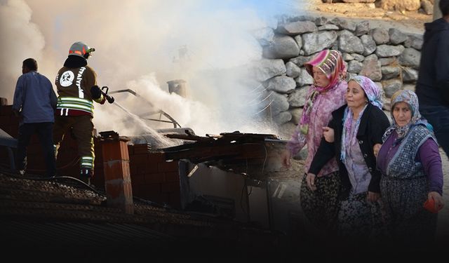 Alevler müstakil evi küle çevirdi... Ev sahibinin eşi fenalaştı!