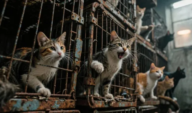 İyilik bahanesiyle vahşet: 1000 kediyi kafesle suya atıp boğdular!