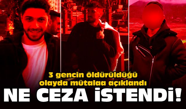 3 gencin öldürüldüğü olayda mütalaa açıklandı: Ne ceza istendi?